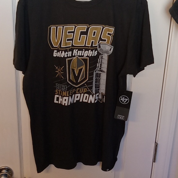 Las Vegas Golden Knights 2023 Stanley Cup champions black tshirt/Size Large.NWT. - Picture 6 of 11